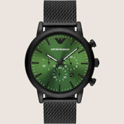 Emporio Armani Mens Watch Black Stainless Steel Bracelet AR11470