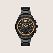 Michael Kors Men's Accelerator 2.0 Chronograph Black Dial Gold Stainless Steel Watch MK9179