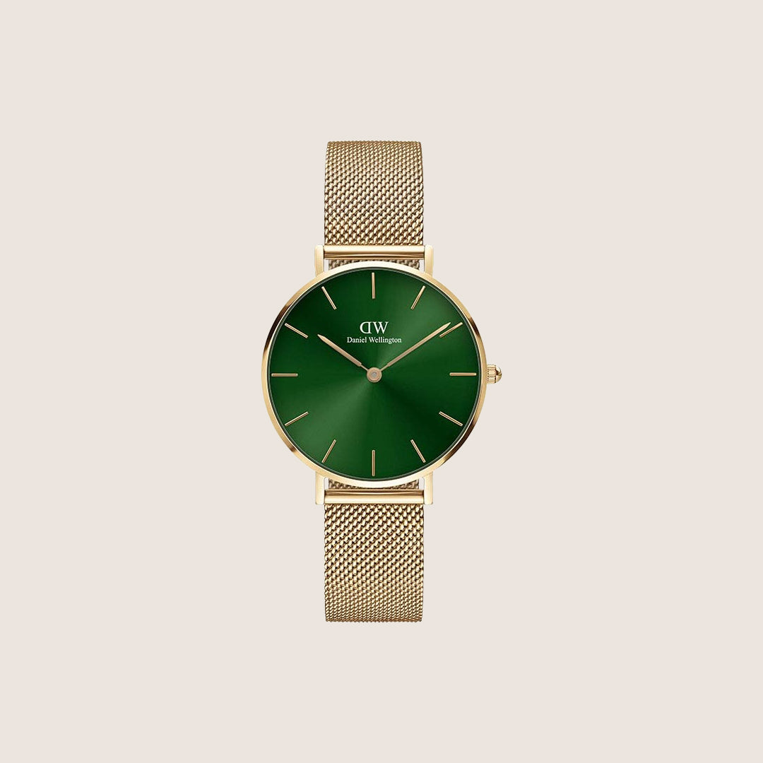 Daniel Wellington Women's Petite Emerald Gold Green Dial Watch DW00100480