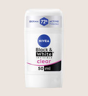 NIVEA Black & White Clear Anti-Perspirant Deodorant Stick 50ml