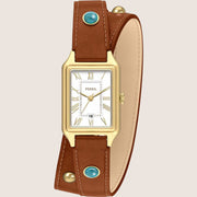 Fossil Raquel Brown Leather Strap Watch ES5418