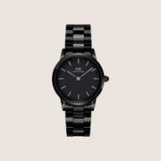 Daniel Wellington Women's Iconic Link Ceramic Black Dial Watch DW00100415