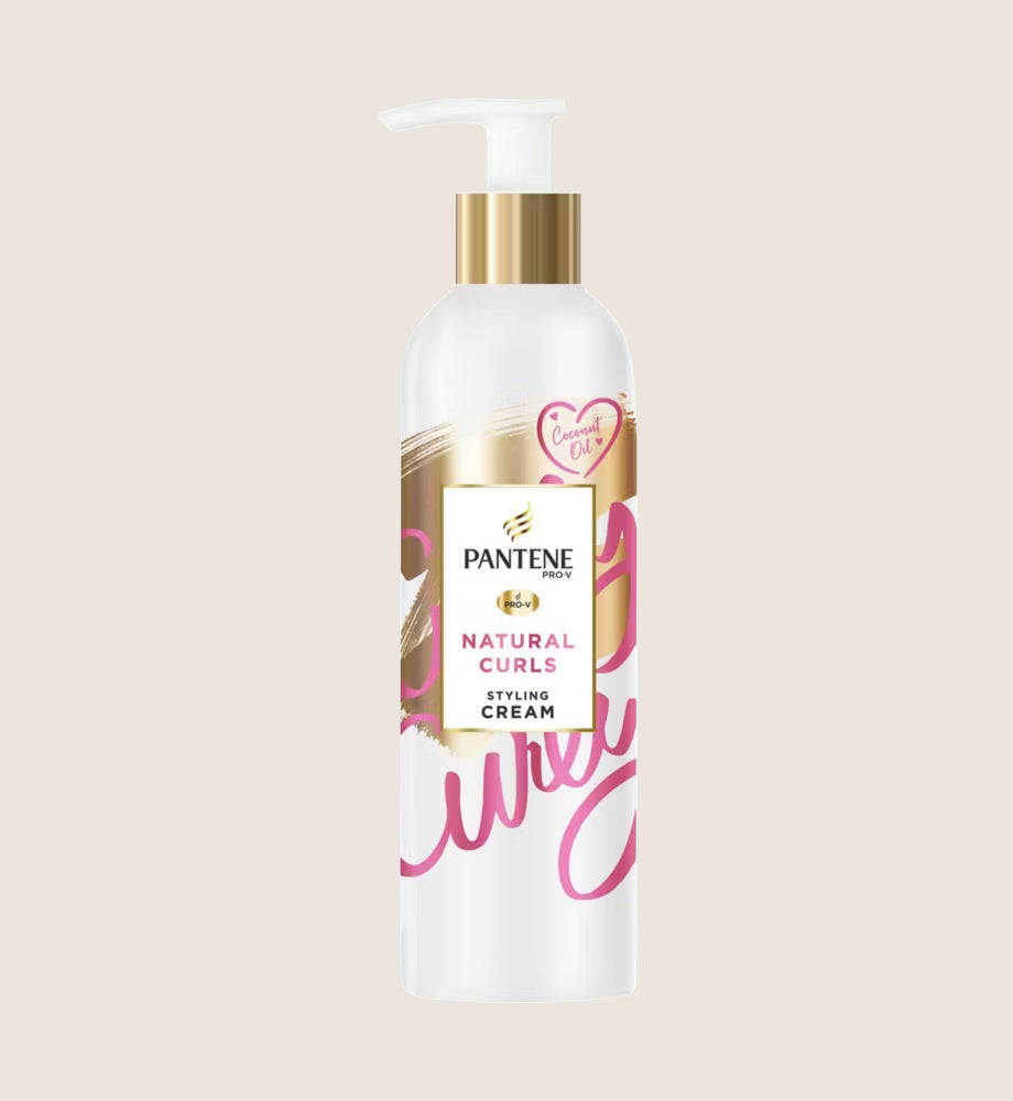Pantene Natural Curls Styling & Heat Protection Hair Cream with Coconut Oil 235ml