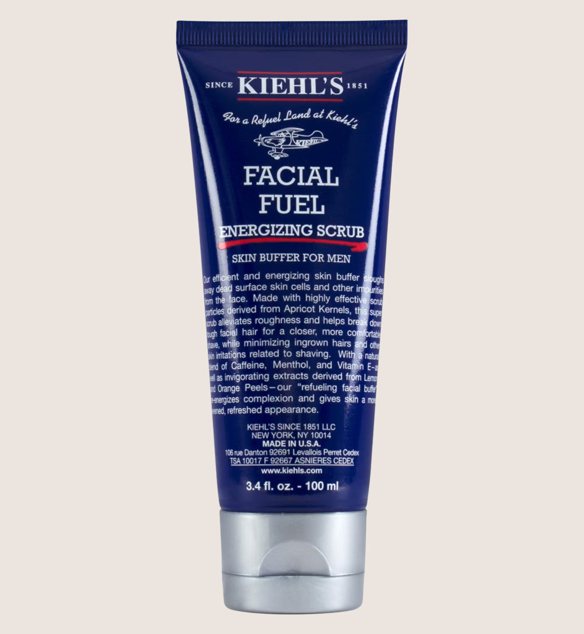 Kiehl's Facial Fuel Energising Scrub for Men with Apricot Kernels & Caffeine 100ml