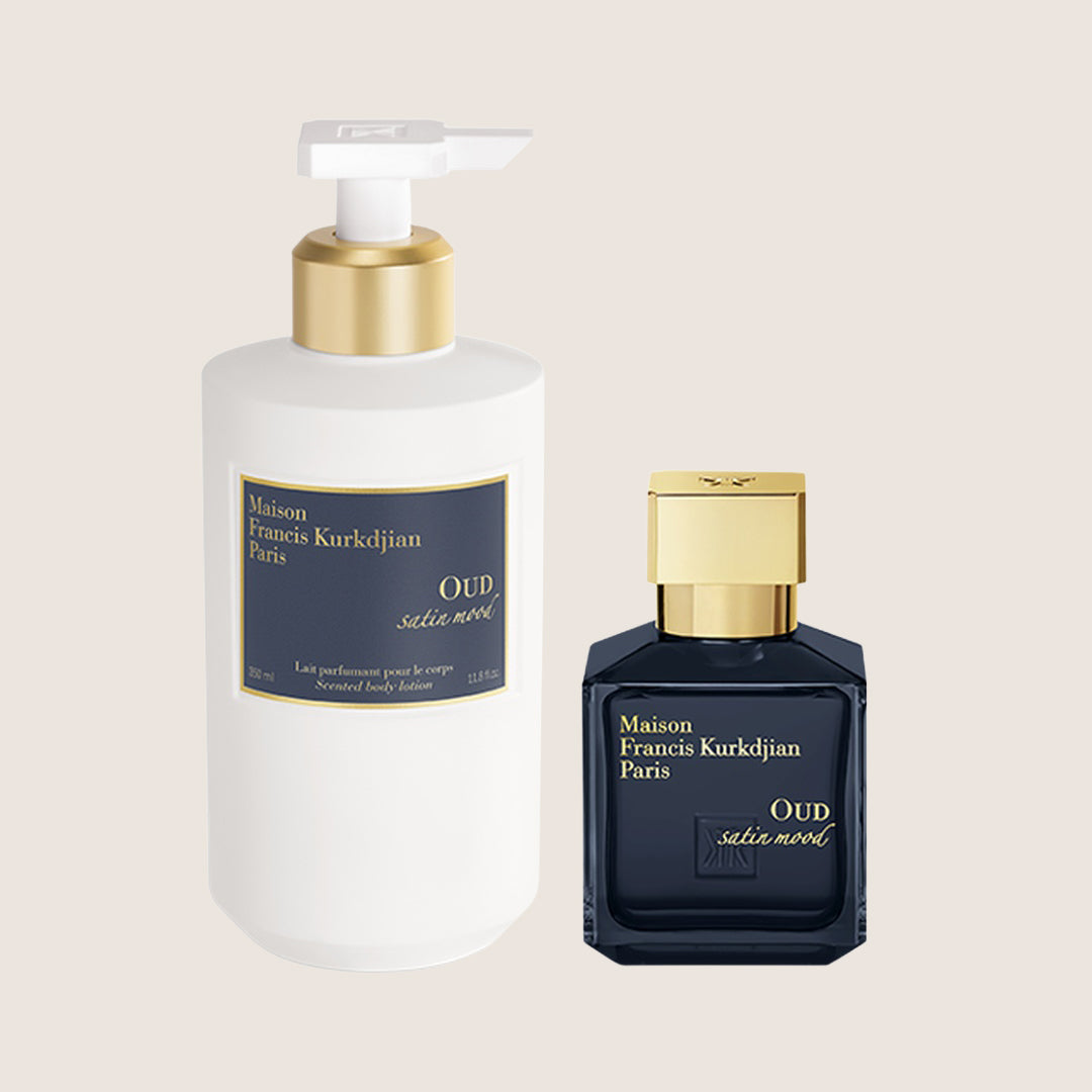 Maison Francis Kurkdjian Unisex OUD Satin Mood Scented Body Lotion and Eau de Parfum Sensory Duo Set