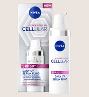 NIVEA Cellular Expert Filler Daily UV Face Serum Fluid SPF50+ 30ml