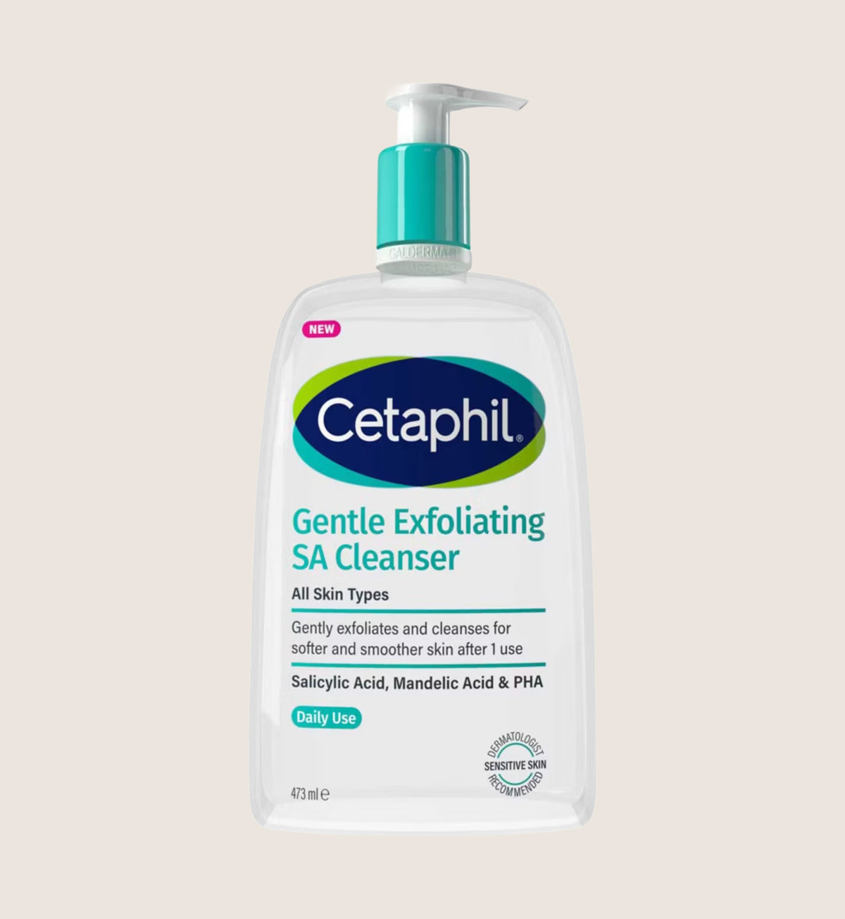 Cetaphil Gentle Exfoliating Salicylic Acid Cleanser for Sensitive Skin, Face & Body Wash 473ml