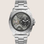 Fossil Men's Privateer Skeleton Automatic Silver Bracelet Watch BQ2789
