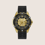 Guess Mens Watch Transparent, Gold Dial GW0061G2