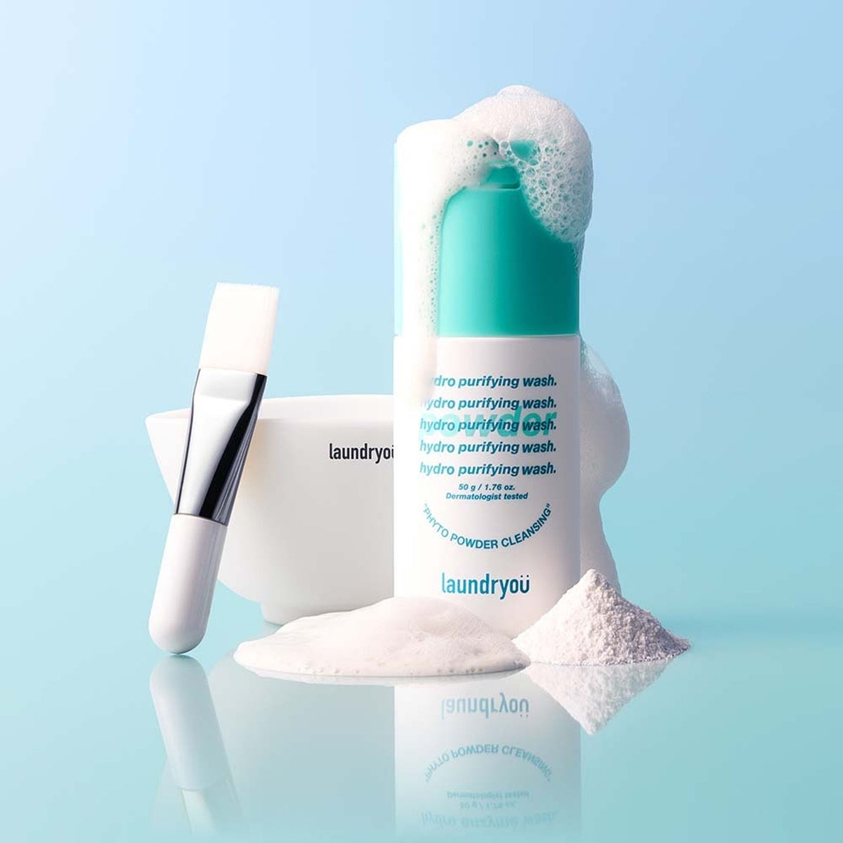laundryou Hydro Purifying Wash Powder 50ml Set (+Pack Bowl/Brush)