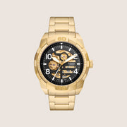 Fossil Mens Bronson Automatic Gold Watch ME3257