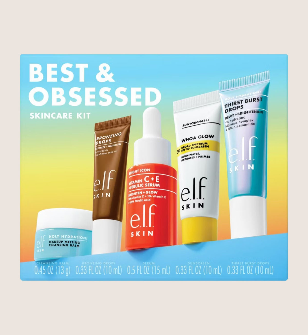 e.l.f. Skin Best & Obsessed Skincare Kit Skincare Gift Set For Her