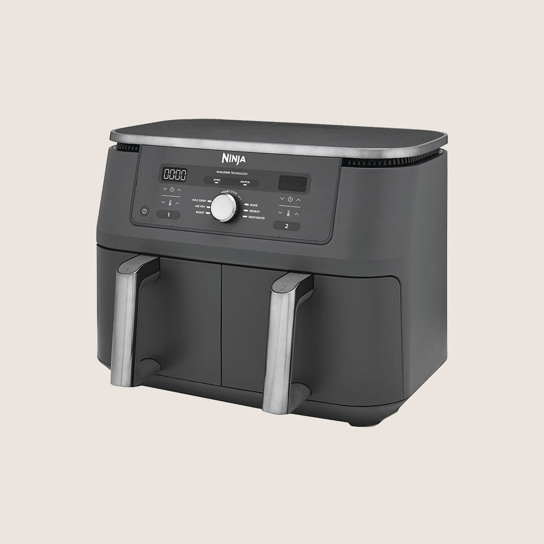 NINJA MAX 6-in-1 Dual Zone DZ400UK Air Fryer 9.5L - Gun Metal Grey