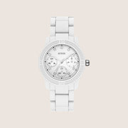 Guess Women's Funfetti Watch Crystals-Set White Dial W0944L1