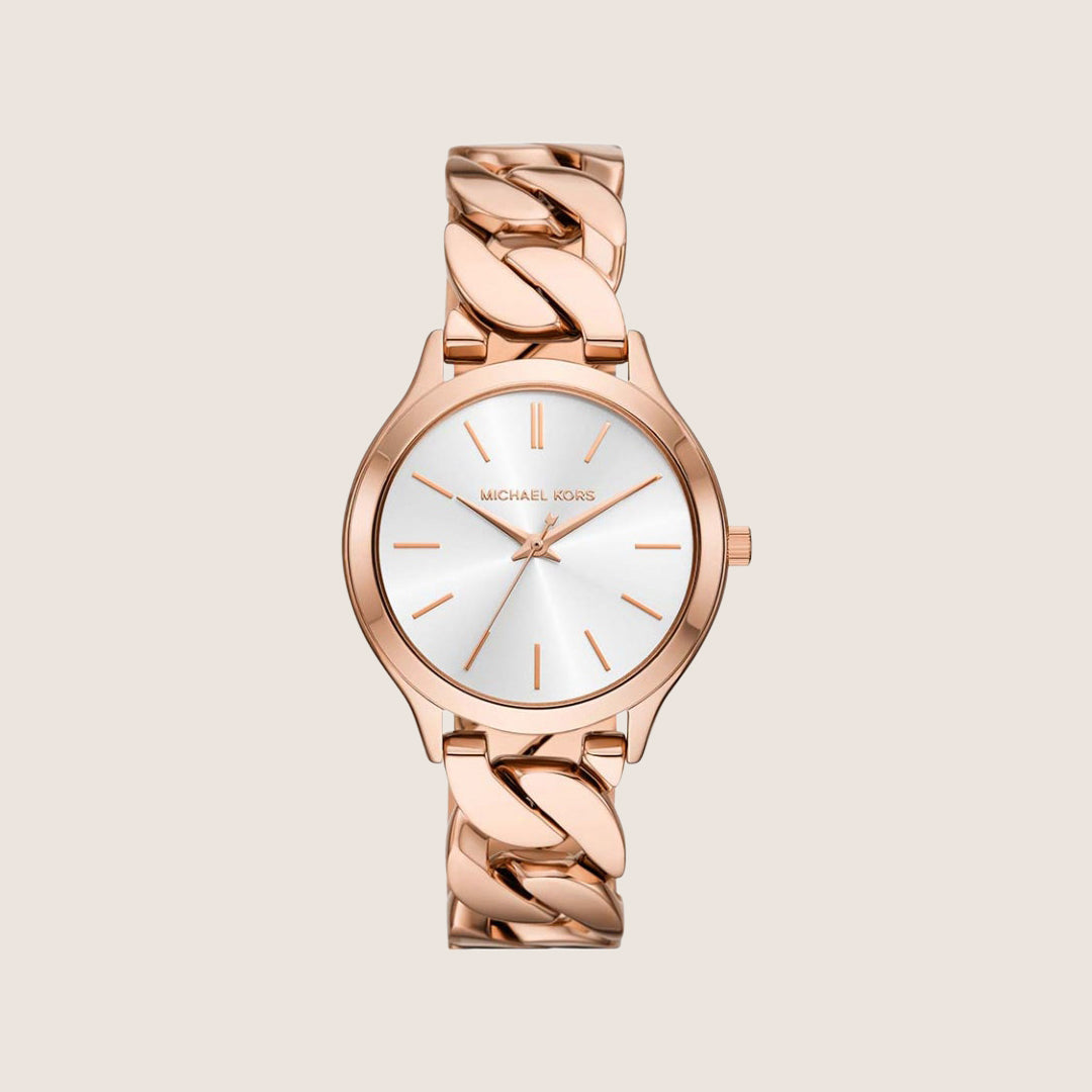 Michael Kors Women's Runway White Dial Rose Gold Case Watch MK7473