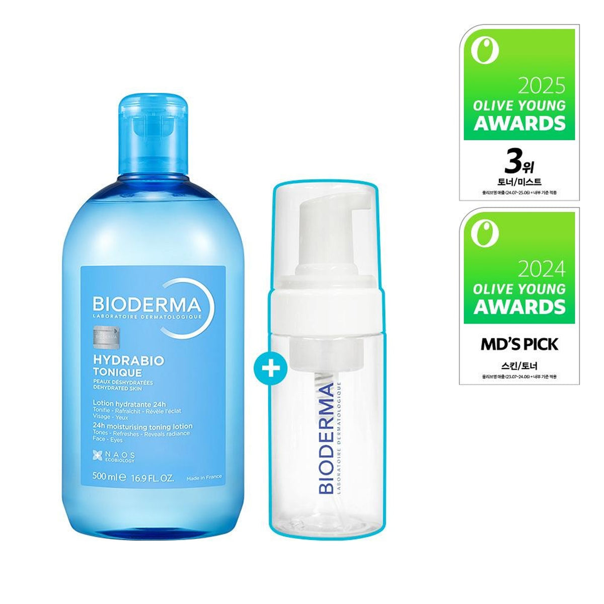 Bioderma Hydrabio Tonique 500ml Set (+Foaming Dispenser)