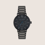 Ted Baker Mens Phylipa Black Dial Stainless Steel Bracelet Watch BKPPGF305