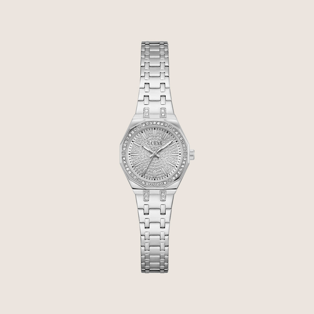 Guess Women's Pixie Watch Crystal-Set Silver Dial GW0931L1