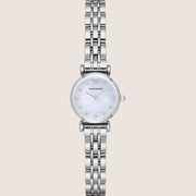 Emporio Armani Silver Bracelet Mother of Pearl Dial Ladies Watch AR1961
