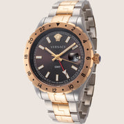 Versace Mens Hellenyium Watch Warm Brown Two-Tone Bracelet V11040015