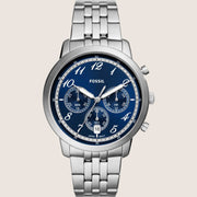 Fossil Men's Neutra Blue Dial Silver Bracelet Watch FS6025