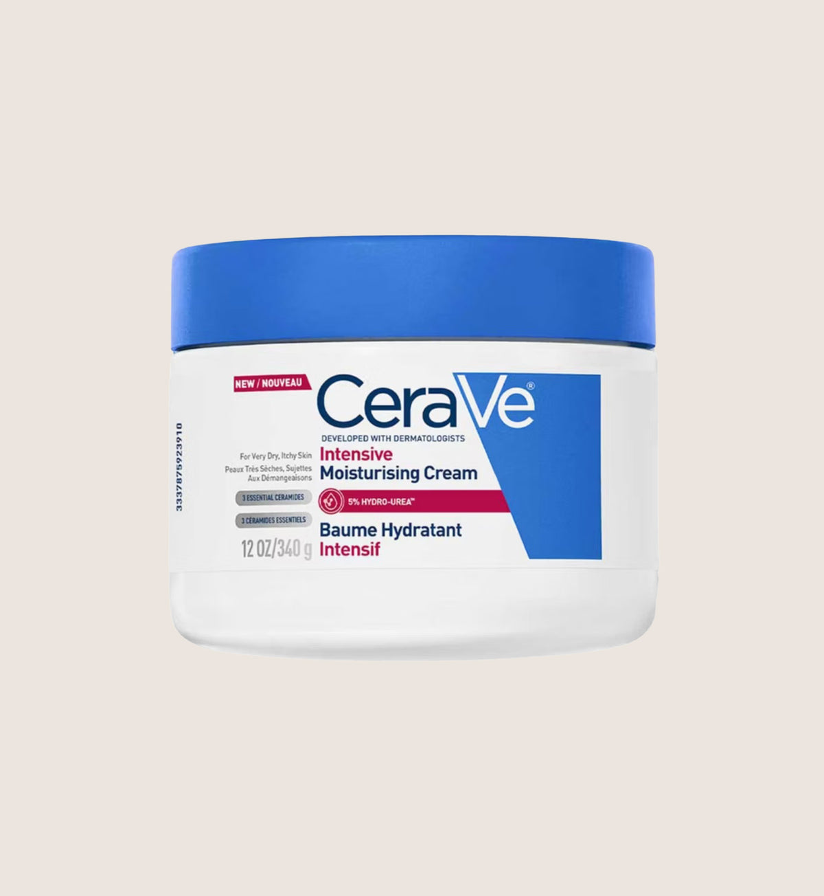 CeraVe Intensive Moisturising Cream with Ceramides & Hyaluronic Acid for Dry to Very Dry Skin 340g