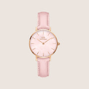 Daniel Wellington Women's Petite Cherry Blossom Rose Gold Mother-of-Pearl Leather Watch DW00100633