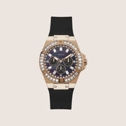 Guess Women's Venus Watch Crystals-Set Mother Of Pearl, Black Dial GW0118L2