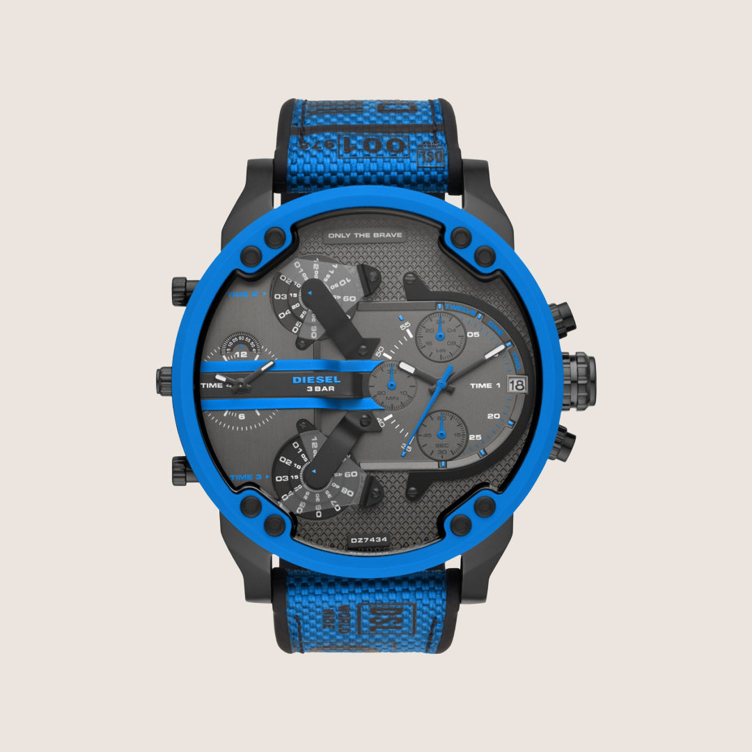 Diesel Mens Mr Daddy 2.0 Chronograph Grey Dial Two-Tone Watch DZ7434