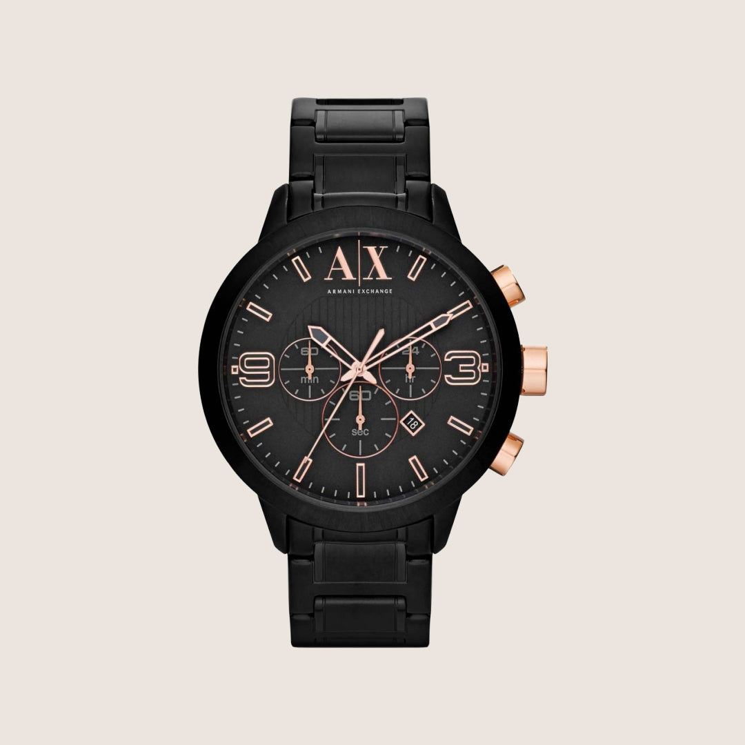 Armani Exchange Men's Urban Watch Black Dial Black Bracelet AX1350