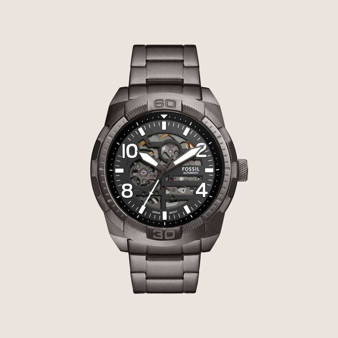Fossil Mens Bronson Automatic Gunmetal Watch ME3255