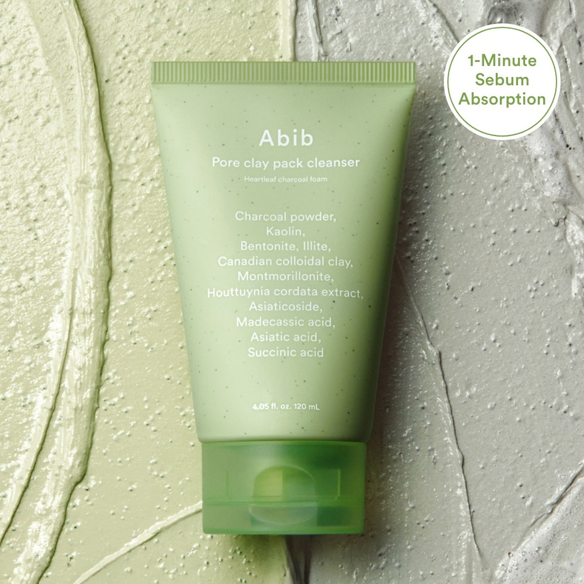 Abib Pore Clay Pack Cleanser Heartleaf Charcoal Foam 120ml