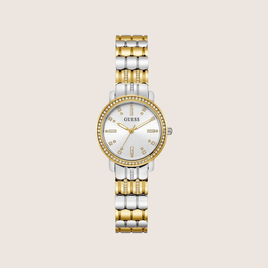 Guess Women's Hayley Watch Crystal-Set White Dial GW0612L2
