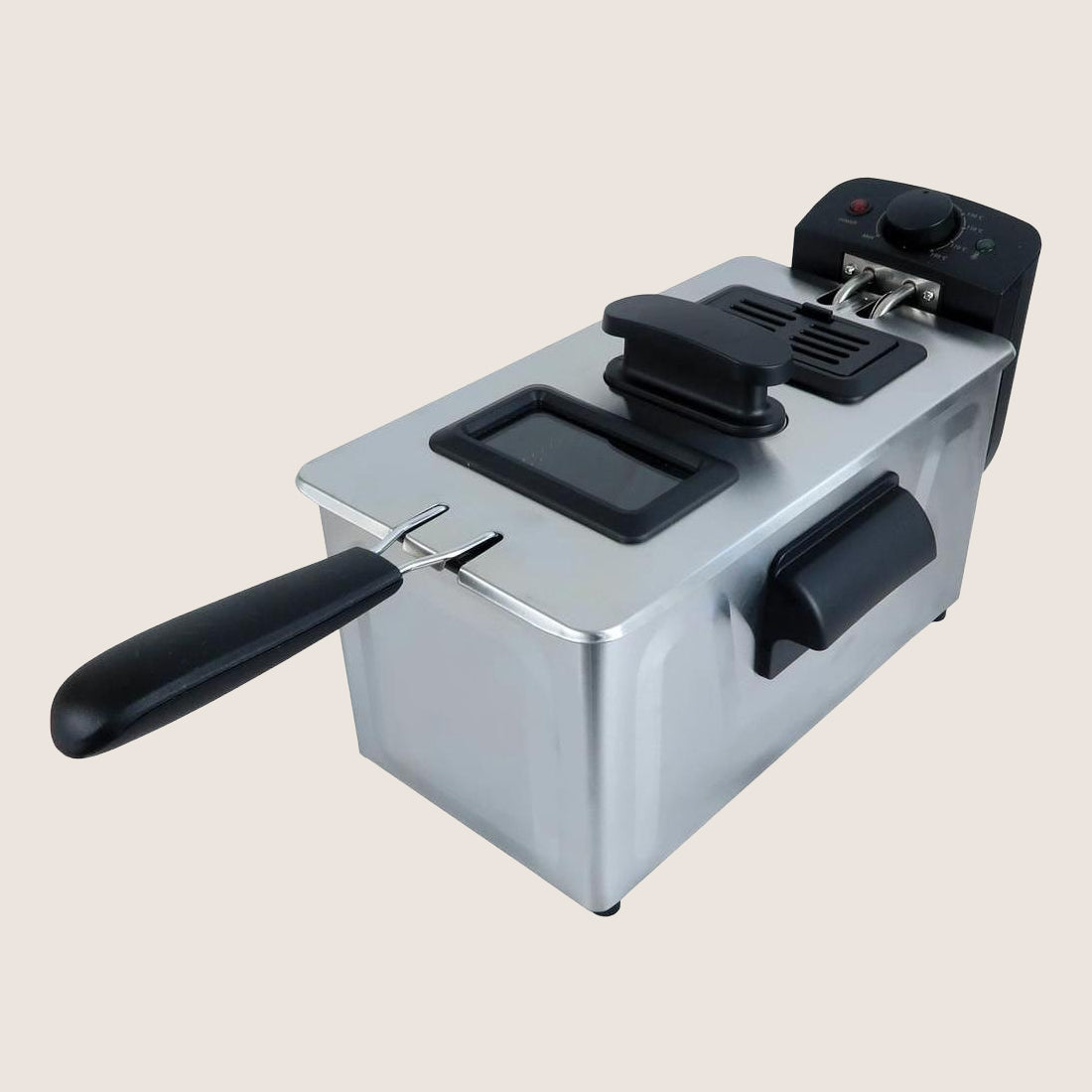 IGENIX IGTB1030SS Deep Fryer with Viewing Window 3L Oil - Black & Silver