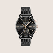 BOSS Men's Chronograph All-Black Stainless Steel Bracelet Watch 1513811