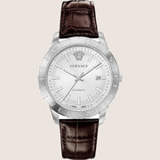 Versace Mens Watch Automatic Brown Leather VE2D00121