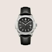 Rotary Mens Apex 100 Black Dial Square Black Leather Gold Case Watch GS05575-04