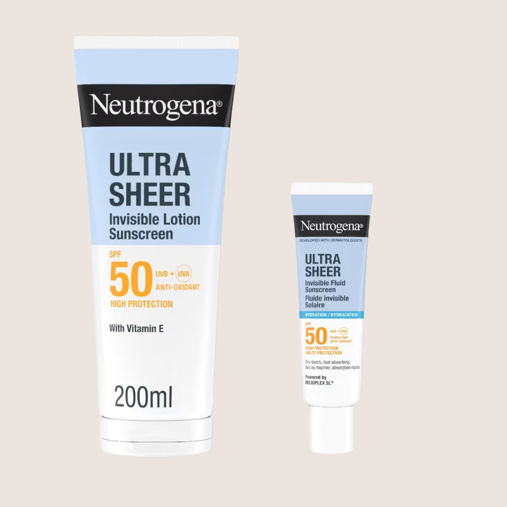 Neutrogena Ultra Sheer Hydrating Face & Body SPF50 Duo Bundle