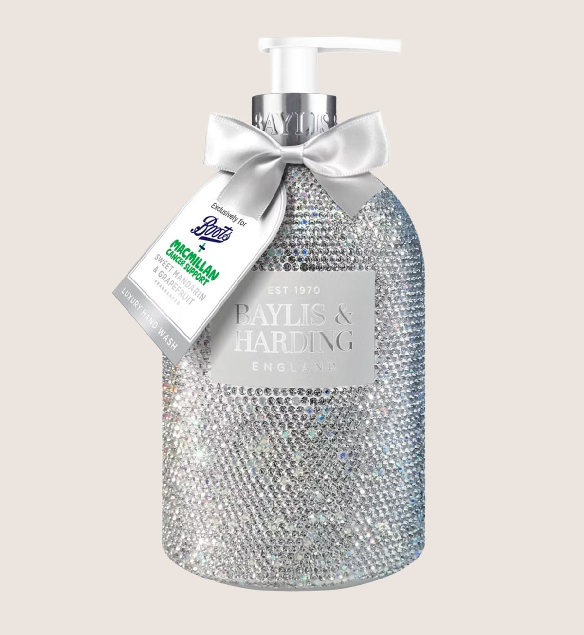 Baylis & Harding Sweet Mandarin & Grapefruit Silver Jewelled Luxury Hand Wash Gift 500ml Bath & Body Gift Set For Her