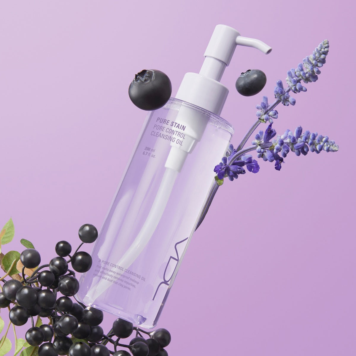 VDL Pure Stain Pore Control Cleansing Oil 200ml Set (+Refill 200ml)