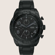 Fossil Men's Bronson Black Dial Black Bracelet Watch FS5712