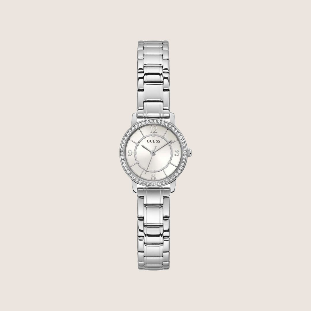 Guess Women's Melody Watch Crystal-Set Silver Dial GW0468L1
