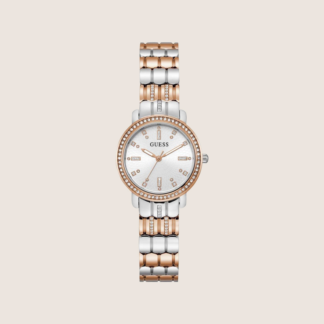 Guess Women's Hayley Watch Crystal-Set White Dial GW0612L3