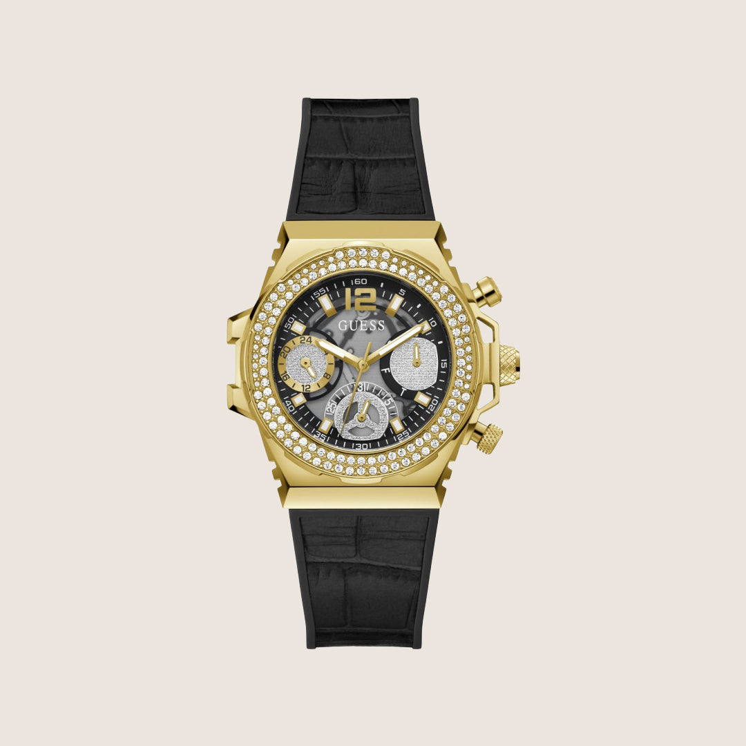 Guess Women's Black Dial Watch Black Dial GW0553L4