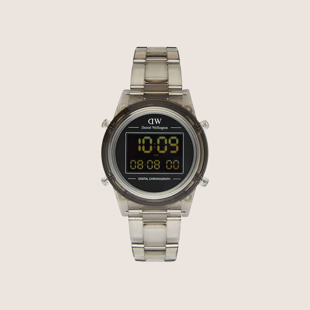 Daniel Wellington Women's Retro Digital 36mm Grey Case Black Dial Watch DW00100760