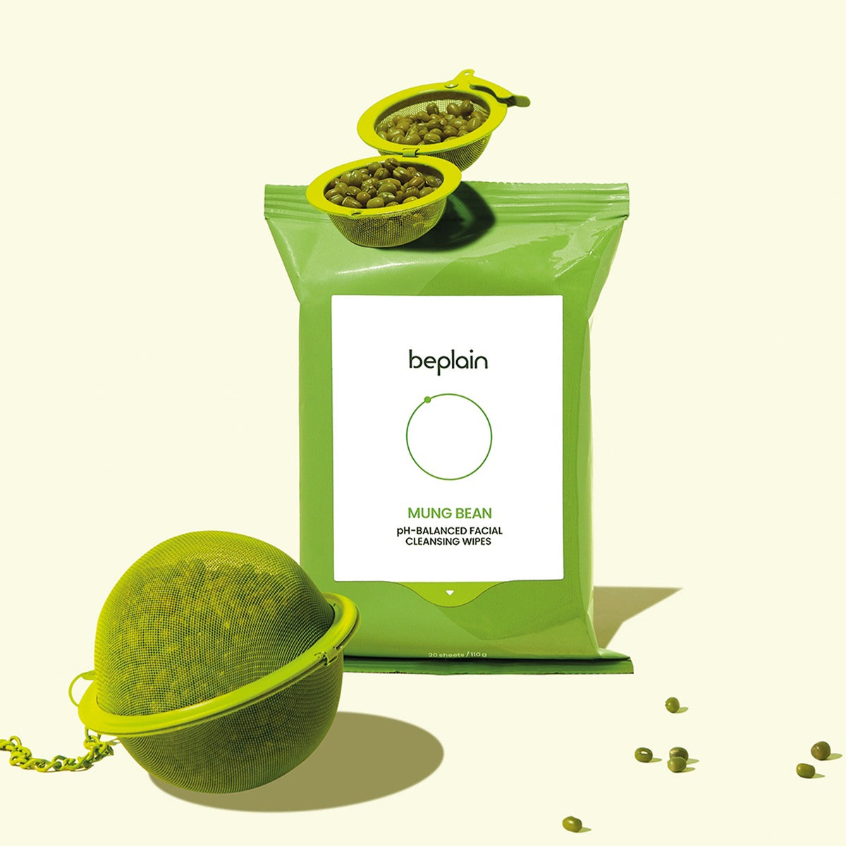 beplain Greenful pH-Balanced Facial Cleansing Wipes 20 Sheets