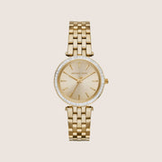 Michael Kors Women's Darci Clear Stone-Set Gold Dial Watch MK3365