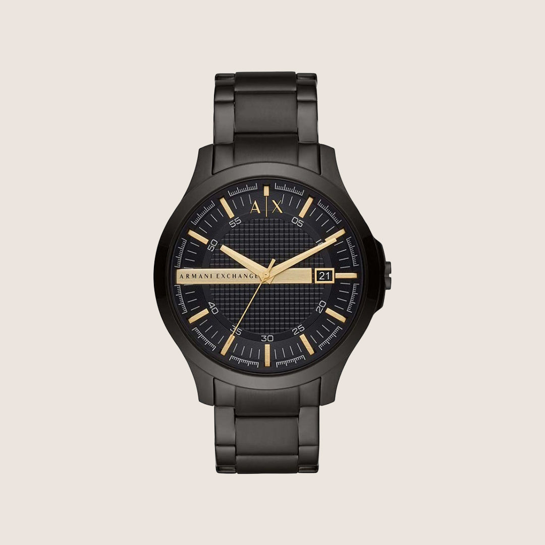 Armani Exchange Men's Sport Watch Black Dial Black Steel Bracelet AX2413