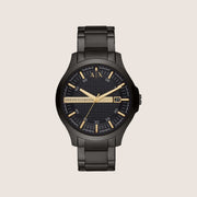 Armani Exchange Men's Sport Watch Black Dial Black Steel Bracelet AX2413