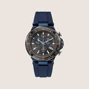 GC Men's Spirit Sport Chronograph Gunmetal Dial Blue Silicone Watch Y81006G5MF